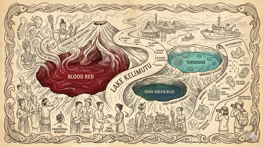 Why Does Indonesia Have a Lake That Turns Blood Red? The Science and Legend of Lake Kelimutu